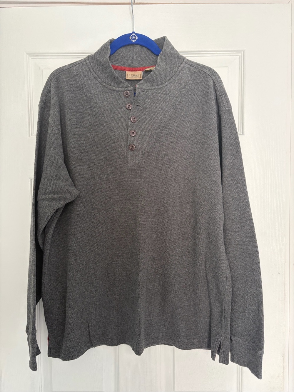 L.L. Bean Men's Henley Long-Sleeve Waffle Shirt